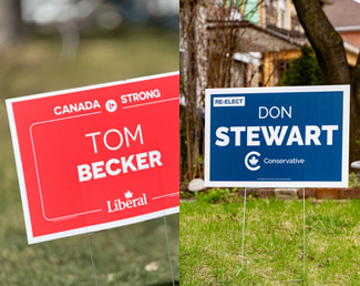 political lawn signs